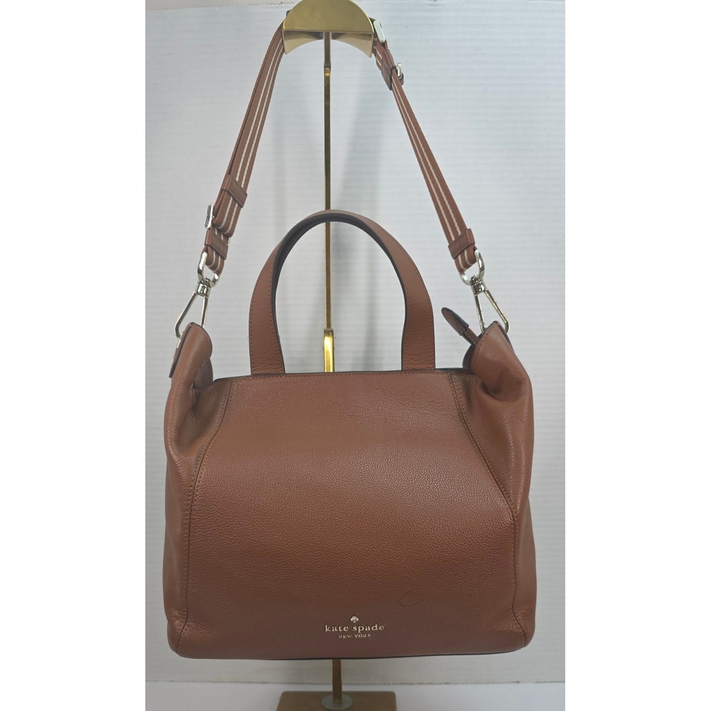 Kate Spade Rosie Satchel Pebbled leather Brown Crossbody‎ Bag